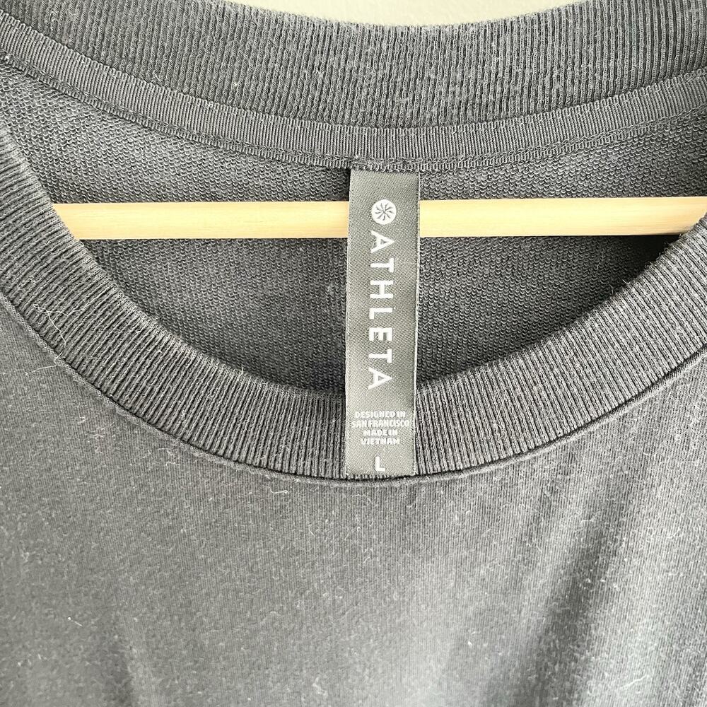 Athleta Balance Mini Long Sleeve Dress Black Size Large 173884 - Picture 3 of 3